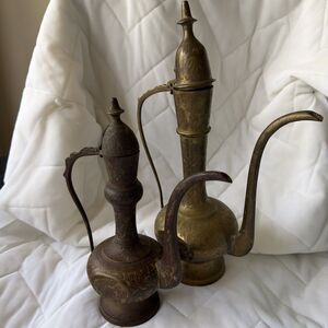 Pair Vintage Aftabas Brass 11” And 8.5”